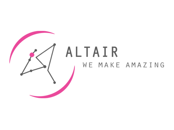 Pink altair media logo